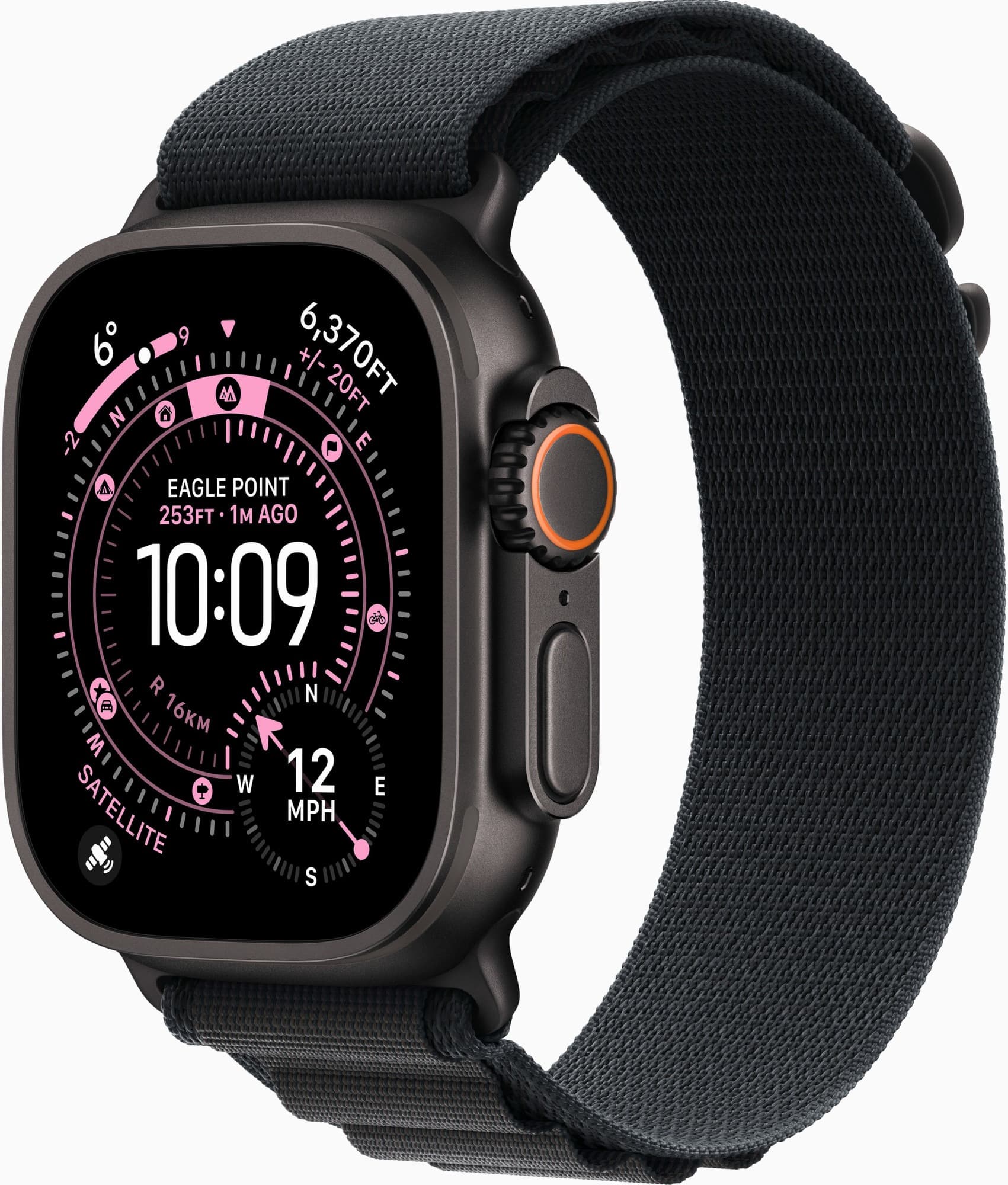 Смарт-годинник Apple Watch Ultra 3 GPS + Cellular 49mm Black Tit. Case w. Black Alpine Loop - Large (MF0X4)