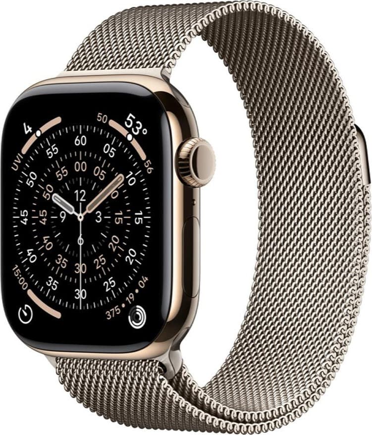 Смарт-годинник Apple Watch Series 11 GPS + Cellular 42mm Gold Tit. Case w. Natural Milanese Loop (MF9M4+MGHY4)