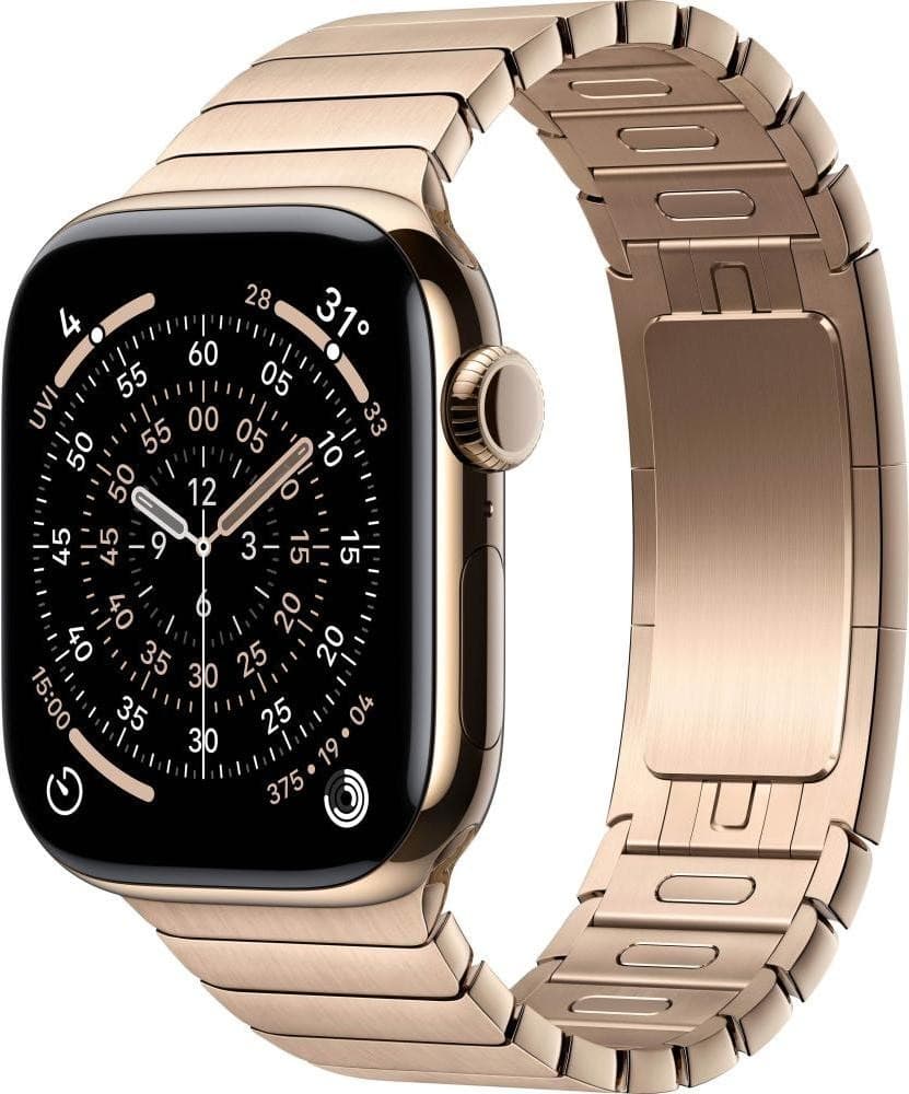 Смарт-годинник Apple Watch Series 11 GPS + Cellular 42mm Gold Tit. Case w. Gold Link Bracelet (MF9M4+MXMC3)