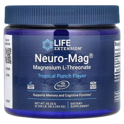 Life Extension Neuro-Mag Magnesium L-Threonate Tropical Punch 93.35 грам