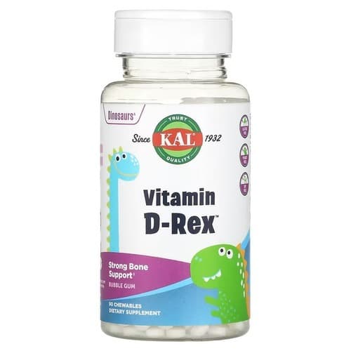 KAL Dinosaurs Vitamin D-Rex 90 жувальних таблеток (09.2026)