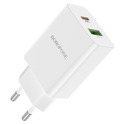 Мережевий зарядний пристрій Borofone BA56A Lavida PD20W White