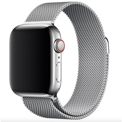 Ремінець Milanese Loop Design для Apple watch 42mm/44mm/45mm/49mm (Срібний)
