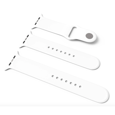 Силіконовий ремінець для Apple Watch Sport Band 42 / 44 / 45 / 49 (S/M & M/L) White