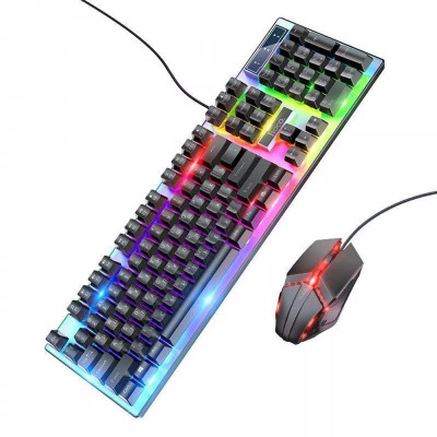 Комплект (клавіатура + миша) HOCO LUMINOUS GM18 Black