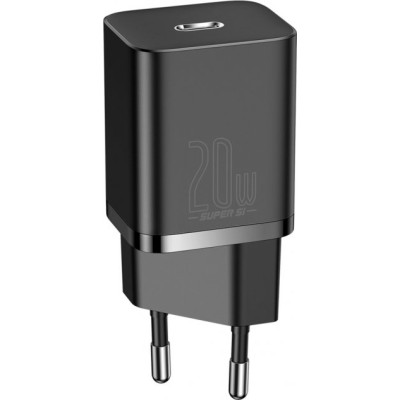 Мережевий зарядний пристрій Baseus Super Silicone PD Charger 20W Black