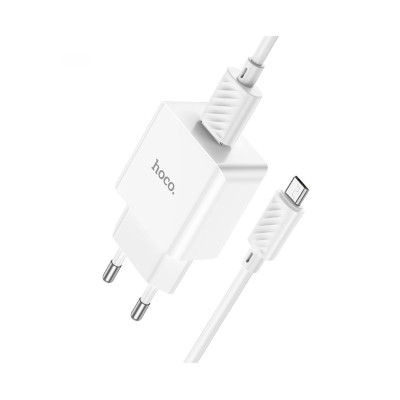Мережевий зарядний пристрій Hoco C106A USB to MicroUSB White