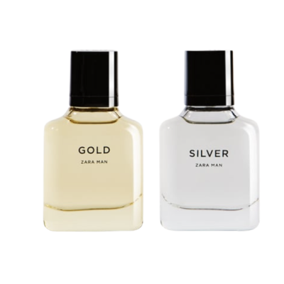 Туалетна вода для чоловіків ZARA Комплект Silver + Gold 2x80ml