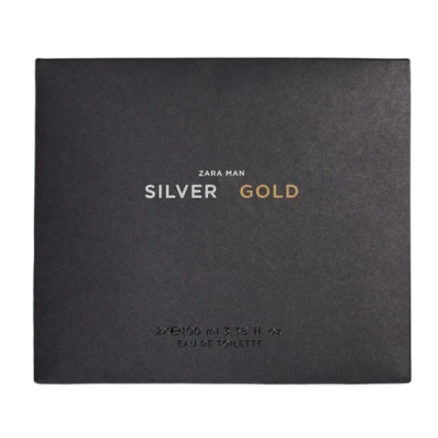 Туалетна вода для чоловіків ZARA Комплект Silver + Gold 2x100ml