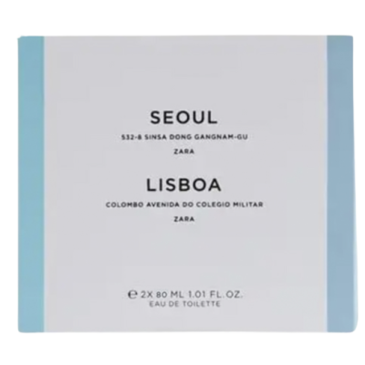 Туалетна вода для чоловіків ZARA Комплект Seoul + Lisboa 2×80ml