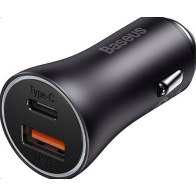 Автомобільний зарядний пристрій Baseus Golden Contactor Max USB 60W Black