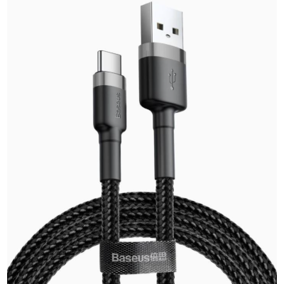 Кабель USB Type-C Baseus USB Cabel to USB-C Cafule 1m Grey/Black