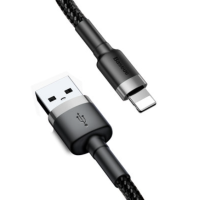 Кабель Baseus Cafule Cable Type-C to iP PD 18W 1m Gray+Black Type-C Lightning 2.1 A 1m Black-Grey
