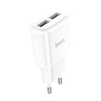 Мережевий зарядний пристрій Hoco C88A Star round dual port White