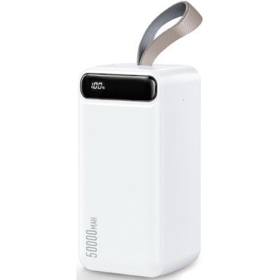 Зовнішній акумулятор (Power Bank) WK Minre 50000mAh Digital Display Power Bank White