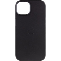 Чохол Шкіряний Leather case (AA) with MagSafe для Apple iPhone 12 Pro Max Black
