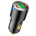 Автомобільний зарядний пристрій Hoco NZ6 + USB Type-C to Lightning Black