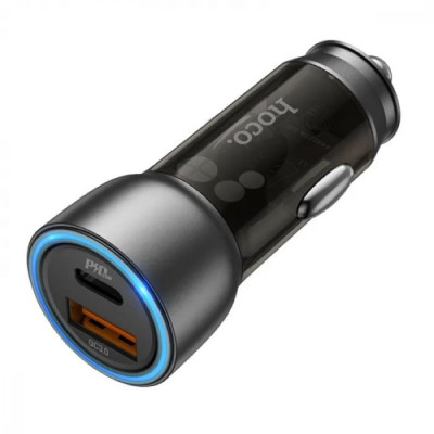 Автомобільний зарядний пристрій Hoco NZ8 PD25W+QC3.0 (1Type-C/1USB/3A) Brown
