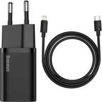 Мережевий зарядний пристрій BASEUS Type-C to Lightning cable Super Si Quick Charger Sets Black 20W