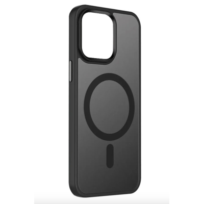 TPU+PC чохол Metal Buttons with MagSafe Colorful для Apple iPhone 14 Pro Max (6.7") (Чорний)