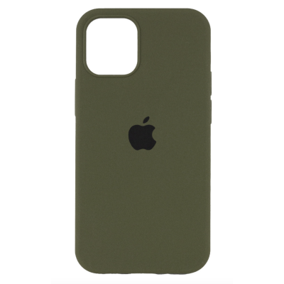 Чохол Silicone Case Full Protective (AA) для Apple iPhone 12 Pro / 12 (6.1") Dark Olive