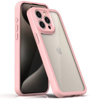 TPU чохол Transparent + Colour 1,5mm для Apple iPhone 14 Pro Max (6.7") Pink