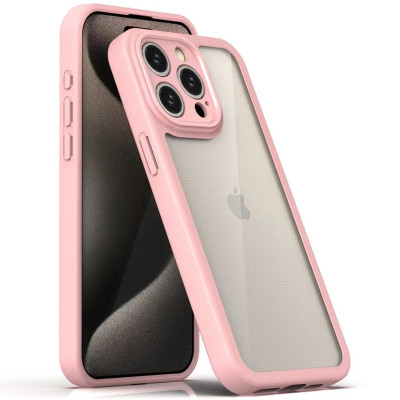 TPU чохол Transparent + Colour 1,5mm для Apple iPhone 14 Pro Max (6.7") Pink