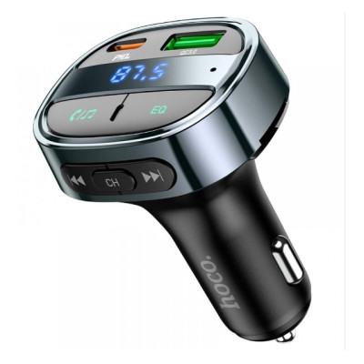 FM-модулятор Hoco E70 PD30W+QC3.0 car BT FM transmitter Black