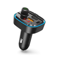 FM-модулятор XO BCC11 Smart Bluetooth MP3 +5V3.1A Car Charging with Ambient Light Black