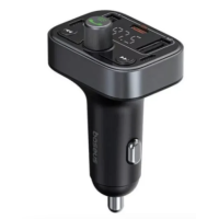 FM-трансмітер Baseus S-09 pro Bluetooth FM Launcher 2USB + Type-C - Black