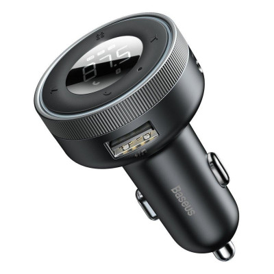 FM-модулятор Baseus Car Wireless MP3 Charger (Wireless 5.0+5V/3.4A) Black