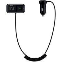 FM-модулятор Baseus T-typed S-16 Wireless MP3 Car Charger Black