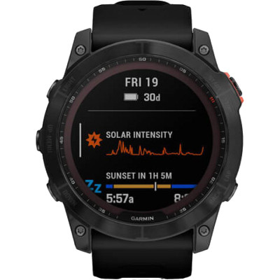 Смарт-годинник Garmin Fenix 7X Solar Slate Gray with Black Band (010-02541-00/01/0A)
