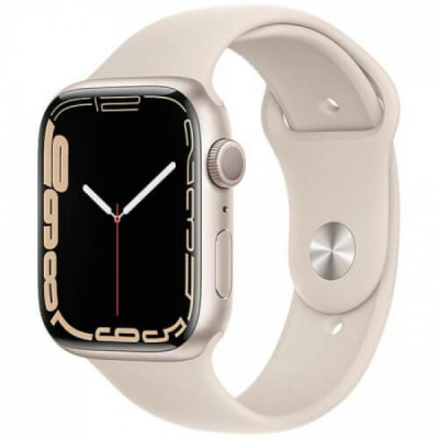 Смарт-годинник Apple Watch Series 7 GPS 45mm Starlight Aluminum Case With Starlight Sport Band (MKN6
