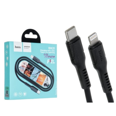 Кабель Lightning to USB-C HOCO DX21 Black