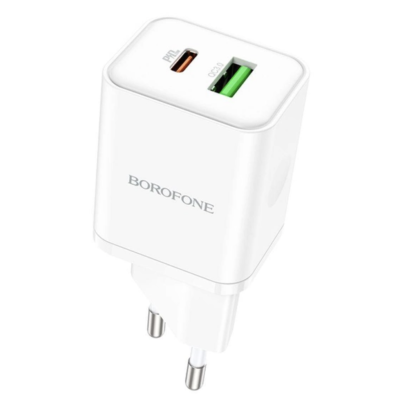 Мережевий зарядний пристрій Borofone BN7 PD20W+QC3.0 18-20Вт White