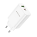 Мережевий зарядний пристрій Borofone BN10 PD65W / QC3.0 Type-C to Type-C, White