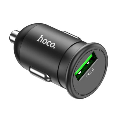 Автомобільний зарядний пристрій Hoco Z43 QC3.0 1xUSB 18W Black
