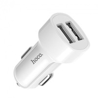 Автомобільний зарядний пристрій HOCO Z2A (2USB/2.4A) White