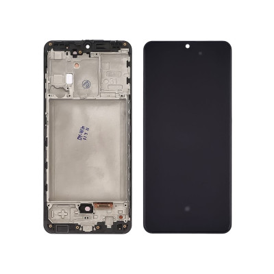 Дисплей для Samsung A315 Galaxy A31 (2020) з чорним тачскріном з корпусною рамкою OLED