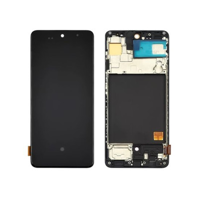 Дисплей для Samsung A515 Galaxy A51 (2020) с чёрным тачскрином и корпусной рамкой