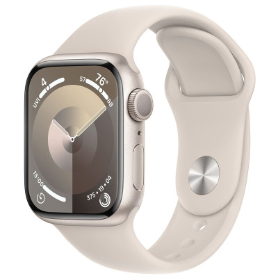 Смарт-годинник Apple Watch Series 9 41mm Starlight Aluminum Case with Starlight Sport Band