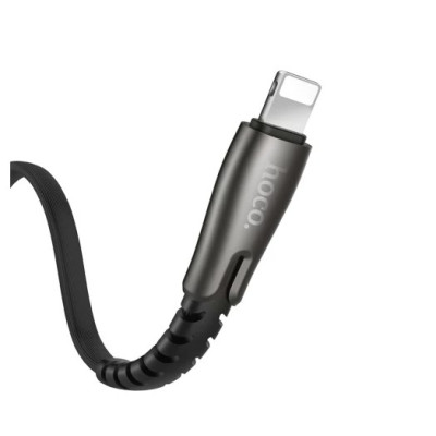 Кабель HOCO U58 USB - Lightning (1.2М) (30pc) Black
