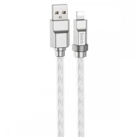 Кабель HOCO U113 Solid silicone USB to Lightning 1m Silver