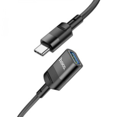 Кабель удлинитель HOCO U107 Type-C to USB3.0 AF 1.2m Black
