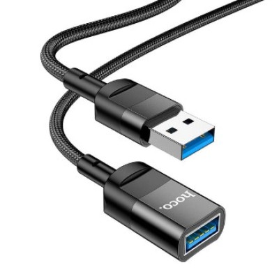 Кабель удлинитель HOCO U107 USB-A to USB-A 1.2m Black