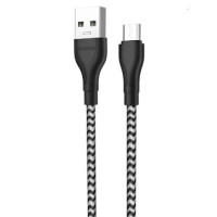 Кабель Borofone BX39 USB - MicroUSB (2.4A/1м) Black&White