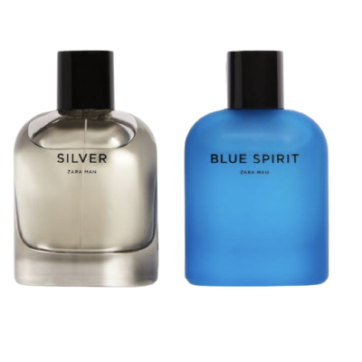 Туалетна вода для чоловіків ZARA Комплект Silver + Blue Spirit 2×80ml