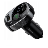 FM-трансмиттер Baseus T typed Bluetooth MP3 charger with car holderStandard editionBlack CCTM-01