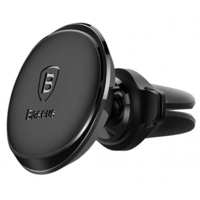Автомобільний тримач для смартфона Baseus Car Holder Magnetic Air Vent Mount Holder with cable clip